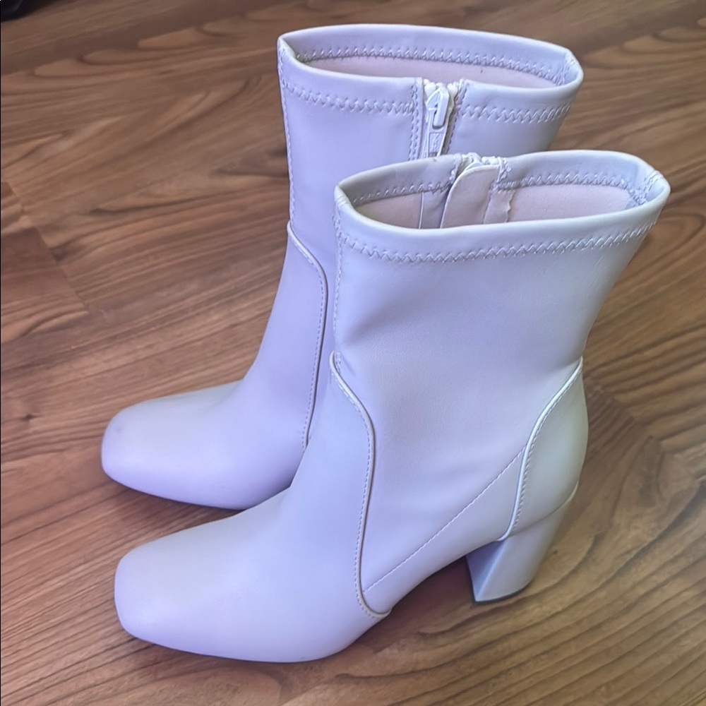 Elegant Cream Ankle Boots